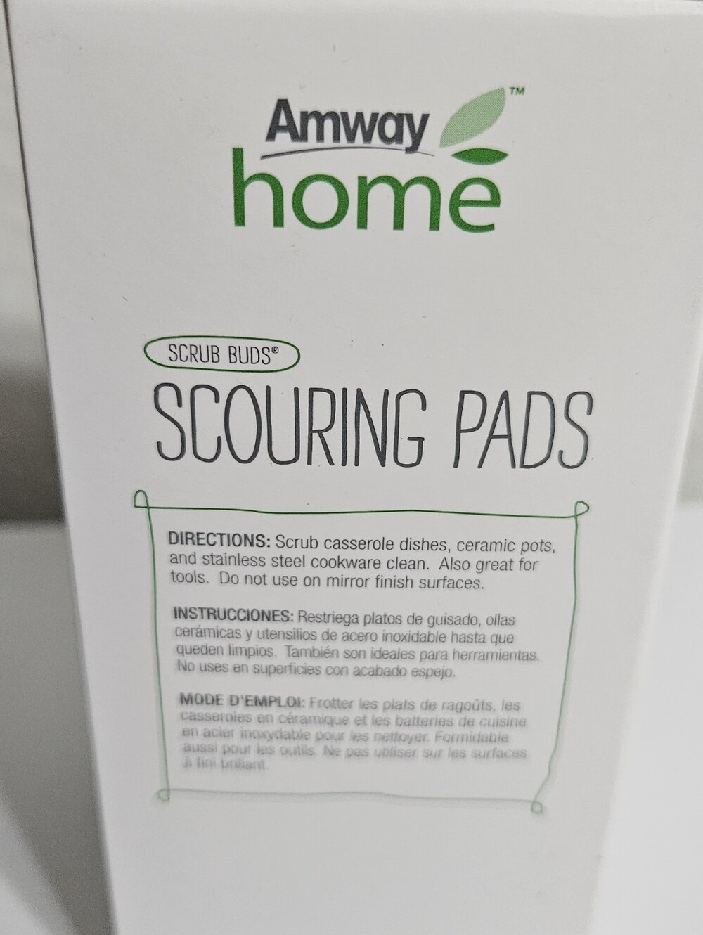 Amway Home Scouring Pads - Stainless Steel, White and Green - Picture 4 of 5